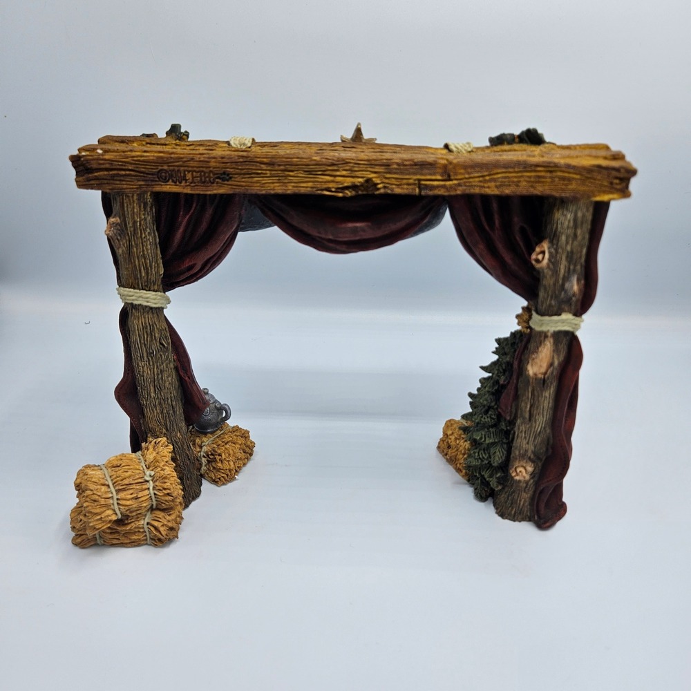 Boyds Bears Peace On Earth Nativity Series 4 Bearstone Backdrop 1994 TBC Box - Picture 4 of 8